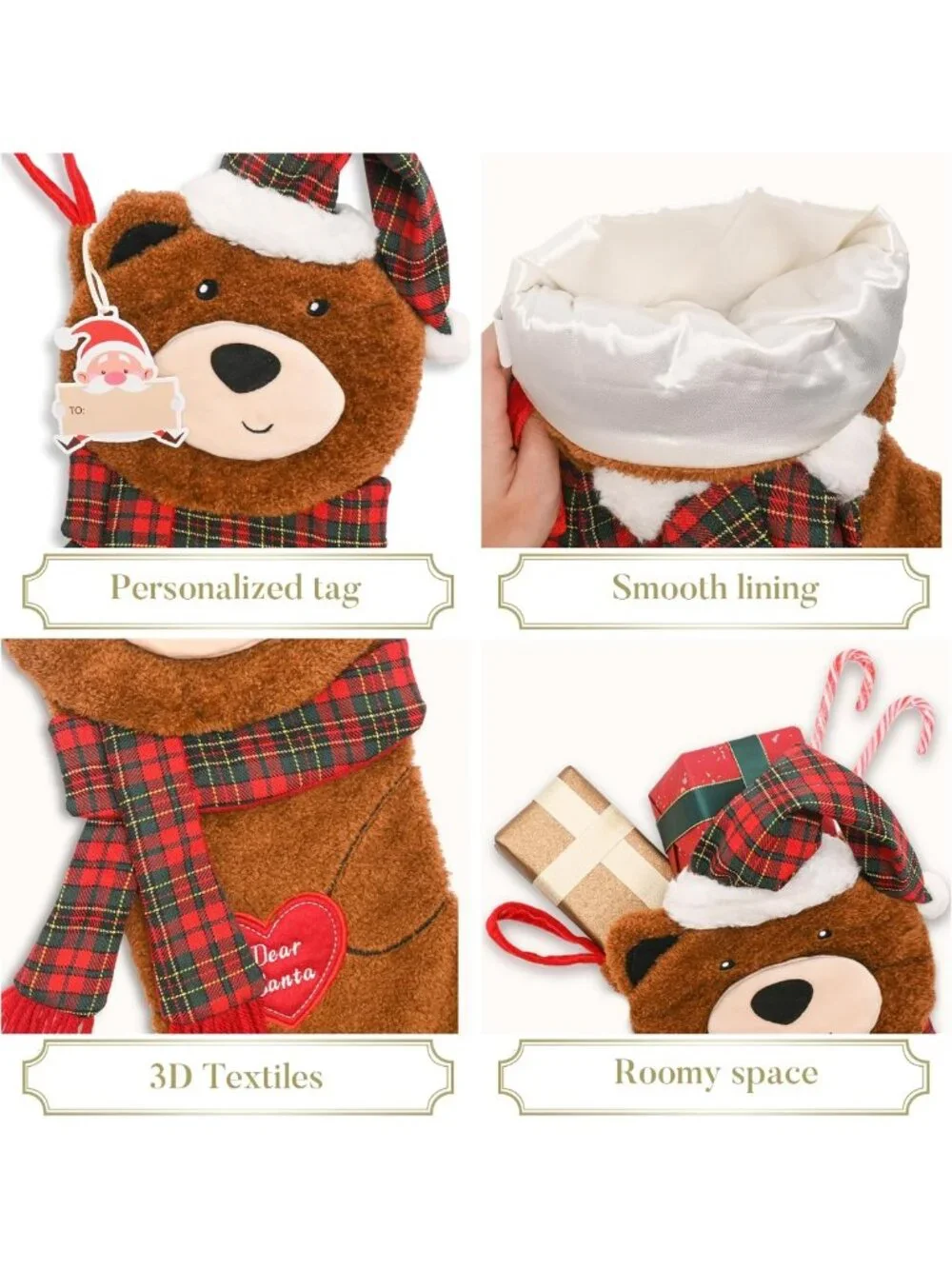 Cute Plush Christmas Stockings - 21